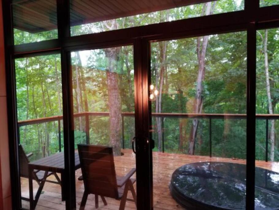 הוילה Cabin Sutton 252 - En Harmonie Avec La Nature! מראה חיצוני תמונה