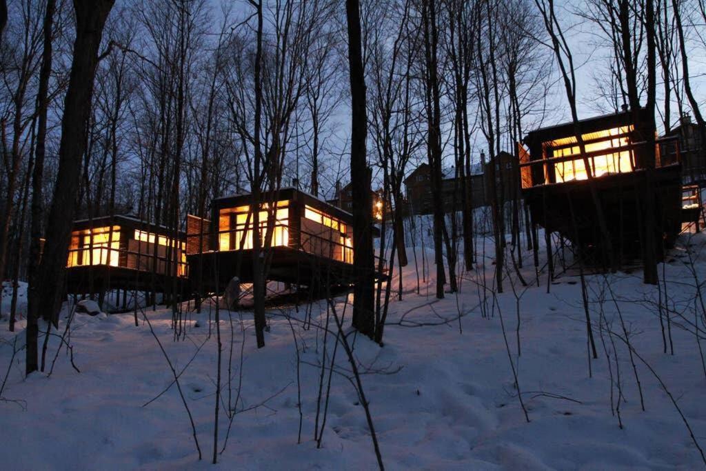 הוילה Cabin Sutton 252 - En Harmonie Avec La Nature! מראה חיצוני תמונה
